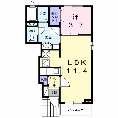 プリムローズ 104【管理NO：1-022876601-01040】 ★家具家電は申し込み後に搬入します★ ★2026年11月中旬入居可能★の外観画像