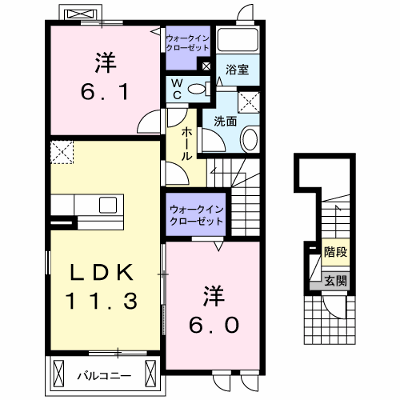 ルナパール 201【管理NO：1-018154701-02010】 ★家具家電は申し込み後に搬入します★ ★2026年11月中旬入居可能★の外観画像