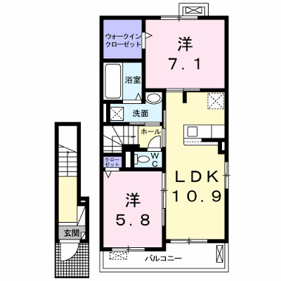 セントワール 206【管理NO：1-026662501-02050】 ★家具家電は申し込み後に搬入します★ ★2026年10月中旬入居可能★の外観画像