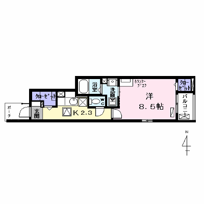 ココ・松葉 102【管理NO：1-024305601-01020】 ★家具家電は申し込み後に搬入します★の外観画像