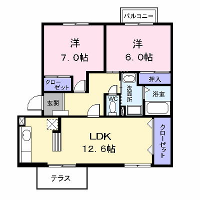 エクシードⅠ 101【管理NO：1-004669601-01010】 ★家具家電は申し込み後に搬入します★ ★2026年11月中旬入居可能★の外観画像
