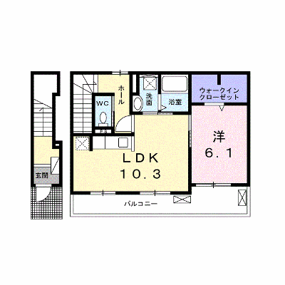 ロリエⅡ 202【管理NO：1-026489701-02020】 ★家具家電は申し込み後に搬入します★ ★2026年12月中旬入居可能★の外観画像
