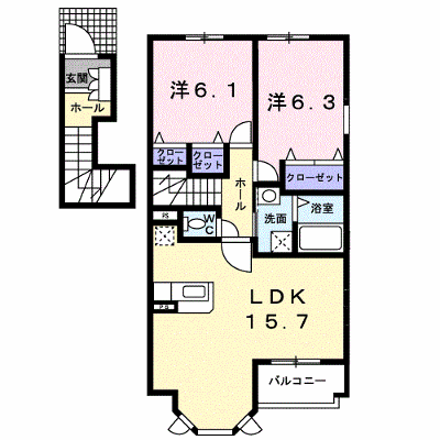 ピクシー・ラビット　Ｂ 201【管理NO：1-015166702-02010】 ★家具家電は申し込み後に搬入します★ ★2026年11月中旬入居可能★の外観画像