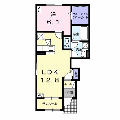 ロスペロスⅠ 101【管理NO：1-026165001-01010】 ★家具家電は申し込み後に搬入します★ ★2026年10月下旬入居可能★の外観画像
