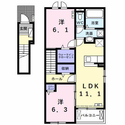 ボヌールメゾン 201【管理NO：1-026895801-02010】 ★家具家電は申し込み後に搬入します★ ★2026年11月中旬入居可能★の外観画像