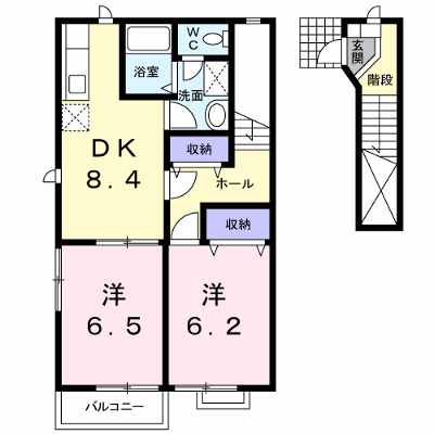エントピア名和北Ｃ 205【管理NO：1-010505001-02040】 ★家具家電は申し込み後に搬入します★ ★2026年11月中旬入居可能★の外観画像