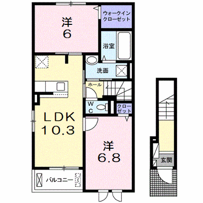 ジャスパーＥＸ・Ⅱ 201【管理NO：1-025640902-02010】 ★家具家電は申し込み後に搬入します★ ★2026年11月中旬入居可能★の外観画像