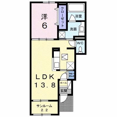 サクラ平Ⅰ 106【管理NO：1-022015401-01060】 ★家具家電は申し込み後に搬入します★ ★2026年12月上旬入居可能★の外観画像