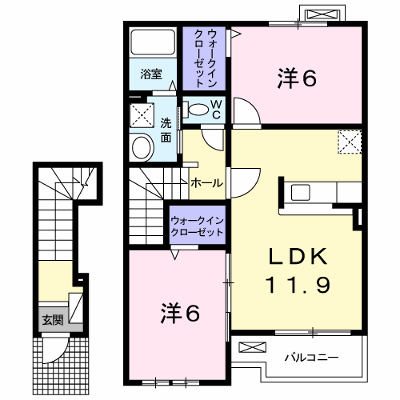 ヴィラ・サン・フィオーレⅡ 203【管理NO：1-015338102-02030】 ★家具家電は申し込み後に搬入します★ ★2026年11月中旬入居可能★の外観画像