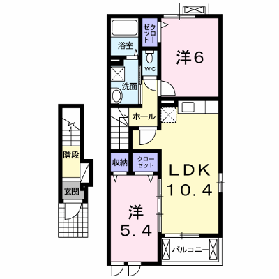 フレージュ 202【管理NO：1-017101801-02020】 ★家具家電は申し込み後に搬入します★ ★2026年12月上旬入居可能★の外観画像
