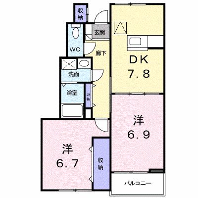 ア・ラ・モード　Ⅱ 103【管理NO：1-011773602-01030】 ★家具家電は申し込み後に搬入します★ ★2026年11月中旬入居可能★の外観画像