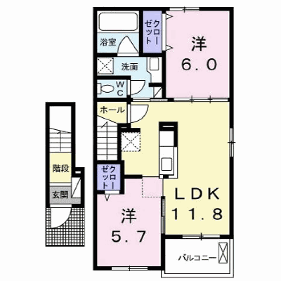 ノール・テリトワールⅡ 203【管理NO：1-023635902-02030】 ★家具家電は申し込み後に搬入します★ ★2026年11月中旬入居可能★の外観画像