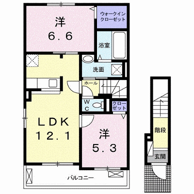 エトワールくらもちａ 201【管理NO：1-024720301-02010】 ★家具家電は申し込み後に搬入します★ ★2026年10月中旬入居可能★の外観画像