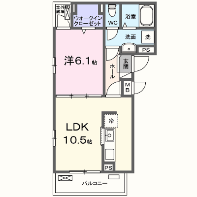 パインオーク　Ａ 201【管理NO：1-027732001-02010】 ★家具家電は申し込み後に搬入します★ ★2026年11月中旬入居可能★の外観画像