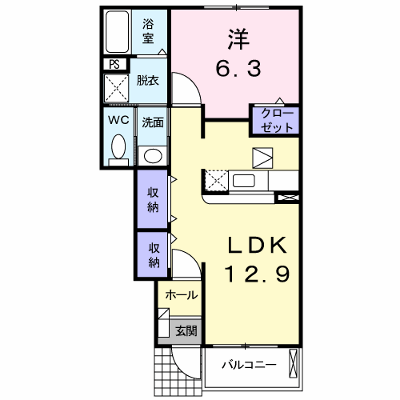 かのんⅠ 105【管理NO：1-013251401-01040】 ★家具家電は申し込み後に搬入します★ ★2026年11月中旬入居可能★の外観画像