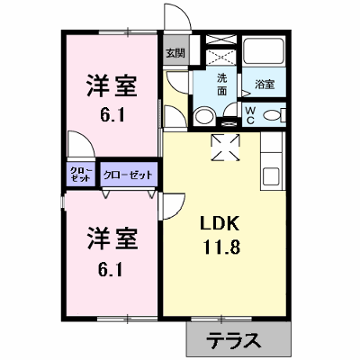 アルカディアⅡ 103【管理NO：1-007282202-01030】 ★家具家電は申し込み後に搬入します★ ★2026年10月下旬入居可能★の外観画像