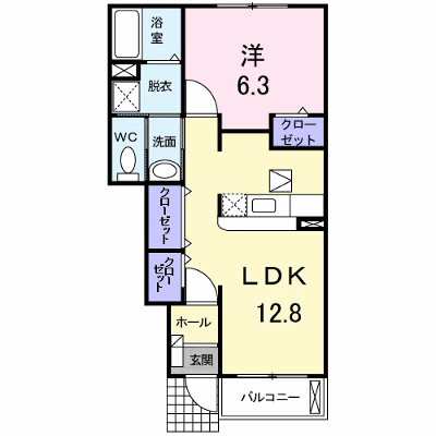 アンジェリカ　Ｂ 102【管理NO：1-013991402-01020】 ★家具家電は申し込み後に搬入します★ ★2026年11月下旬入居可能★の外観画像