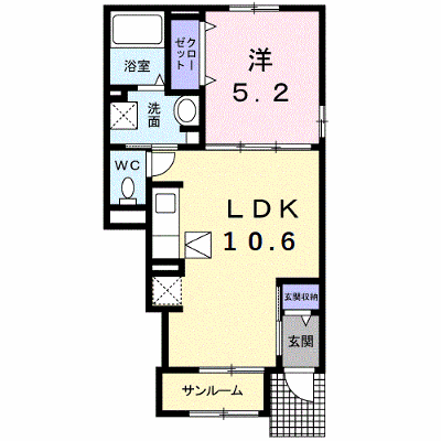 クラール東村　Ａ 107【管理NO：1-024982901-01060】 ★家具家電は申し込み後に搬入します★ ★2026年11月中旬入居可能★の外観画像