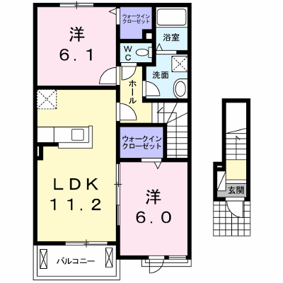 アリエッタ 202【管理NO：1-024622701-02020】 ★家具家電は申し込み後に搬入します★ ★2026年11月中旬入居可能★の外観画像