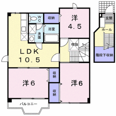 エスポワール　Ｂ 202【管理NO：1-010873902-02020】 ★家具家電は申し込み後に搬入します★ ★2026年11月上旬入居可能★の外観画像