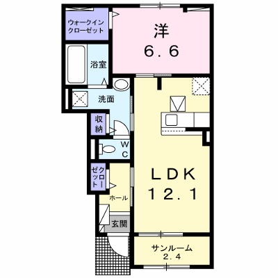 パストラル香音　Ⅲ 102【管理NO：1-025934803-01020】 ★家具家電は申し込み後に搬入します★ ★2026年11月中旬入居可能★の外観画像