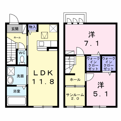 コンフィー中山台Ⅱ 102【管理NO：1-028538101-01020】 ★家具家電は申し込み後に搬入します★ ★2027年01月下旬入居可能★の外観画像