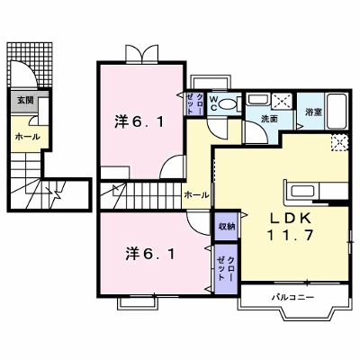 クレストール葛原 201【管理NO：1-012762201-02010】 ★家具家電は申し込み後に搬入します★ ★2026年12月上旬入居可能★の外観画像