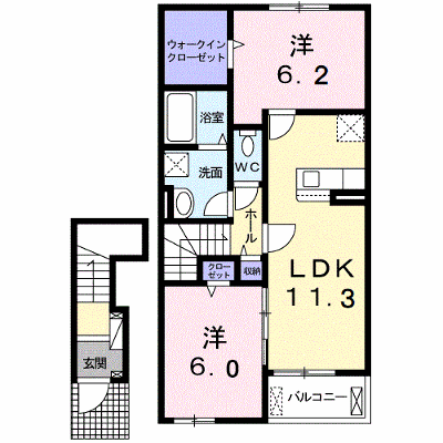 ラナンキュラス　Ⅱ 203【管理NO：1-026663502-02030】 ★家具家電は申し込み後に搬入します★の外観画像