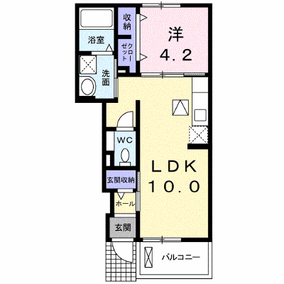 ゼファー 102【管理NO：1-019838101-01020】 ★家具家電は申し込み後に搬入します★ ★2026年10月下旬入居可能★の外観画像