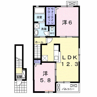 レグルス財光寺 205【管理NO：1-025261301-02050】 ★家具家電は申し込み後に搬入します★ ★2026年11月中旬入居可能★の外観画像