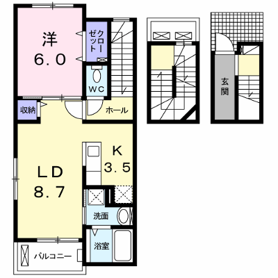 グレースコート 302【管理NO：1-021373501-03020】 ★家具家電は申し込み後に搬入します★ ★2026年11月中旬入居可能★の外観画像