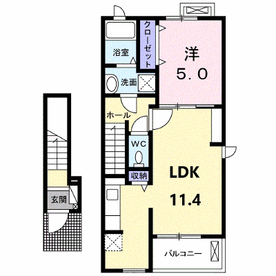ハクサンジョ　Ⅰ 205【管理NO：1-020993201-02040】 ★家具家電は申し込み後に搬入します★ ★2026年12月中旬入居可能★の外観画像