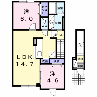 Ｕｎ　Ｃａｌｍｌｙ３号館 201【管理NO：1-017346803-02010】 ★家具家電は申し込み後に搬入します★ ★2026年11月中旬入居可能★の外観画像