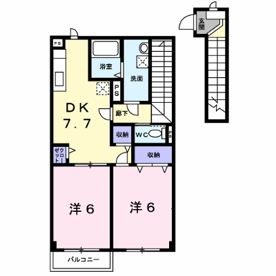グランディス 204【管理NO：1-010785501-02040】 ★家具家電は申し込み後に搬入します★ ★2026年11月中旬入居可能★の外観画像