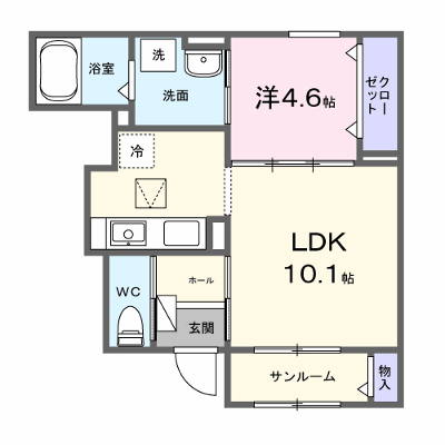 レグルス・コート 102【管理NO：1-028886001-01020】 ★家具家電は申し込み後に搬入します★ ★2027年02月上旬入居可能★の外観画像