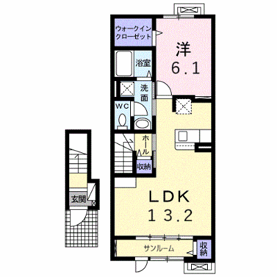 アルソーレ 203【管理NO：1-028643801-02030】 ★家具家電は申し込み後に搬入します★ ★2027年03月上旬入居可能★の外観画像