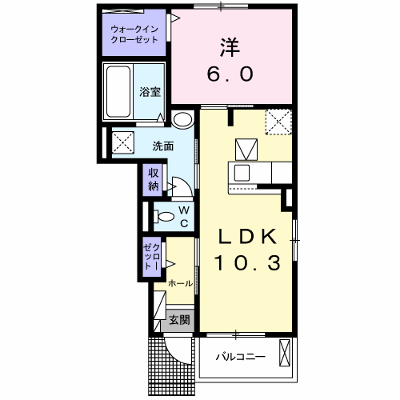 アヴニール桜ヶ丘　Ⅰ 104【管理NO：1-024174201-01040】 ★家具家電は申し込み後に搬入します★ ★2026年10月下旬入居可能★の外観画像