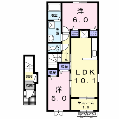 メゾン　ナチュール 204【管理NO：1-020422101-02040】 ★家具家電は申し込み後に搬入します★ ★2026年10月下旬入居可能★の外観画像