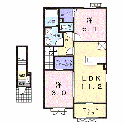 サンライズセブンＡ 204【管理NO：1-018633901-02040】 ★家具家電は申し込み後に搬入します★ ★2026年10月下旬入居可能★の外観画像