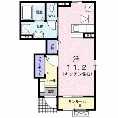アグレアーブル 102【管理NO：1-016534901-01020】 ★家具家電は申し込み後に搬入します★ ★2026年11月中旬入居可能★の外観画像