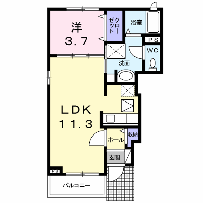 オーブ　エスト 101【管理NO：1-016960301-01010】 ★家具家電は申し込み後に搬入します★ ★2026年11月中旬入居可能★の外観画像