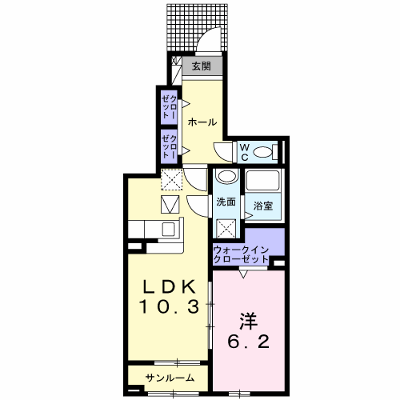 ベル熊之庄 102【管理NO：1-025264501-01020】 ★家具家電は申し込み後に搬入します★ ★2026年11月中旬入居可能★の外観画像