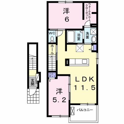 ステイゴールドⅡ 205【管理NO：1-023058402-02040】 ★家具家電は申し込み後に搬入します★ ★2026年11月中旬入居可能★の外観画像