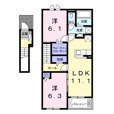 ニューライズ南風　Ａ 202【管理NO：1-028459601-02020】 ★家具家電は申し込み後に搬入します★ ★2027年01月下旬入居可能★の外観画像