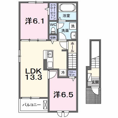 グレイスカルム 201【管理NO：1-028544601-02010】 ★家具家電は申し込み後に搬入します★ ★2027年01月下旬入居可能★の外観画像