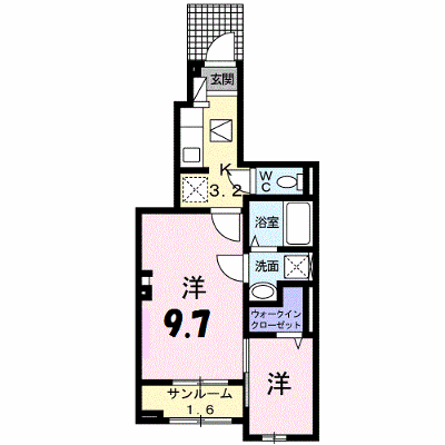メロウ　ヴィラ　Ⅱ 105【管理NO：1-025125501-01050】 ★家具家電は申し込み後に搬入します★ ★2026年10月下旬入居可能★の外観画像