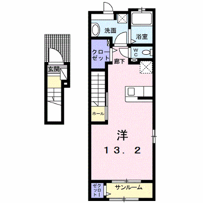 ラフィーネ 201【管理NO：1-024452001-02010】 ★家具家電は申し込み後に搬入します★の外観画像