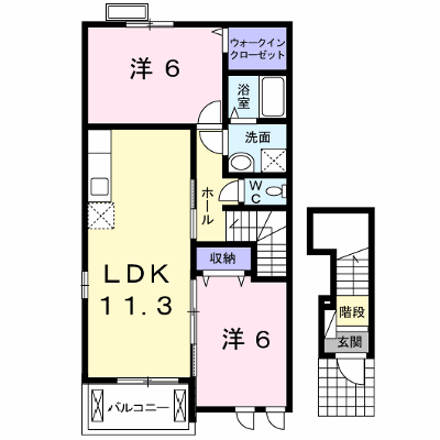 スウィート　Ⅱ 201【管理NO：1-018810802-02010】 ★家具家電は申し込み後に搬入します★ ★2026年11月中旬入居可能★の外観画像