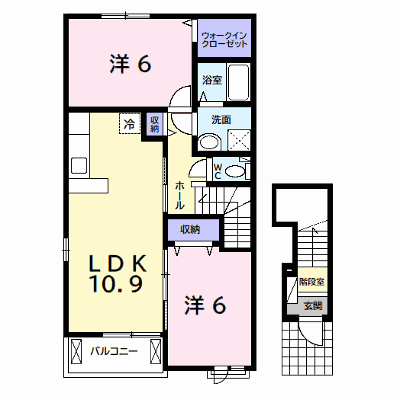 ベルプロムナードⅢ 201【管理NO：1-020853001-02010】 ★家具家電は申し込み後に搬入します★ ★2026年11月中旬入居可能★の外観画像