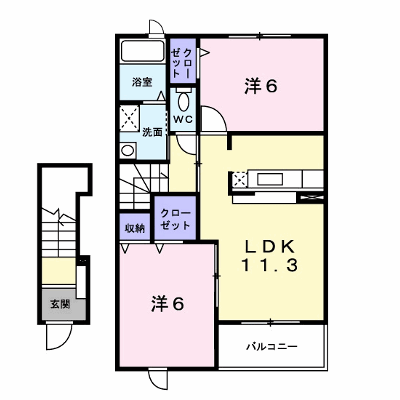 Ｌｕｃｋｙ　Ｂｅｌｌ 202【管理NO：1-018240301-02020】 ★家具家電は申し込み後に搬入します★の外観画像